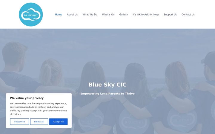 Screenshot of blueskycic.com
