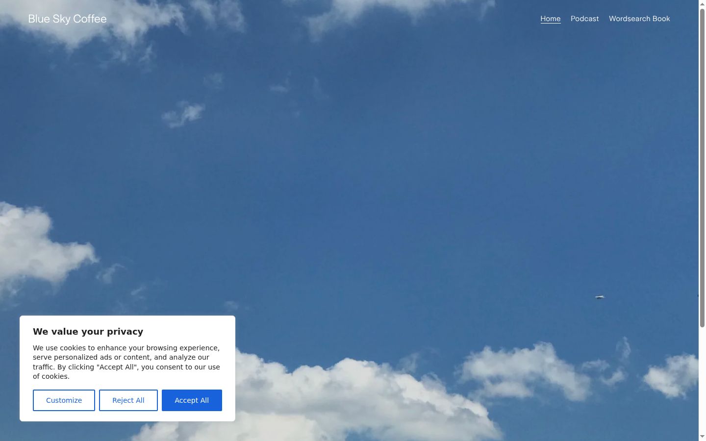 Screenshot του banner συγκατάθεσης που εμφανίστηκε πριν από οποιαδήποτε αλληλεπίδραση