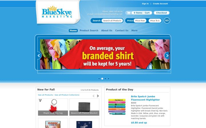 Screenshot of blueskyemarketing.com
