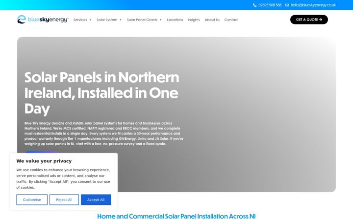 Screenshot of blueskyenergy.co.uk