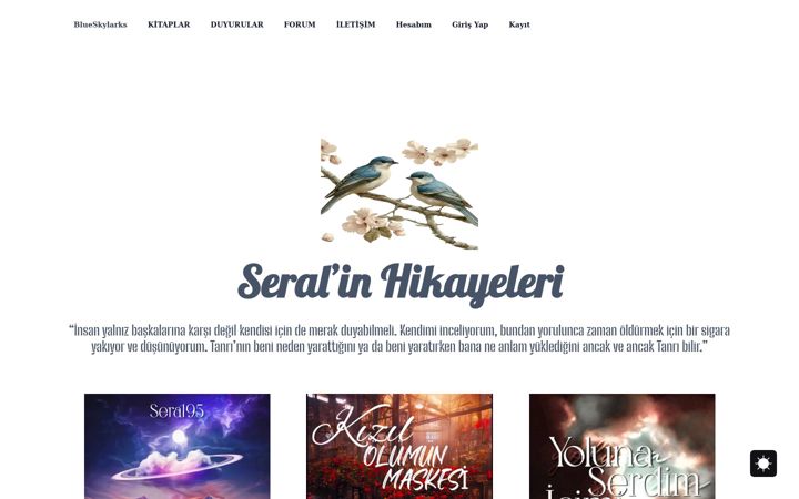 Screenshot of blueskylarks.com