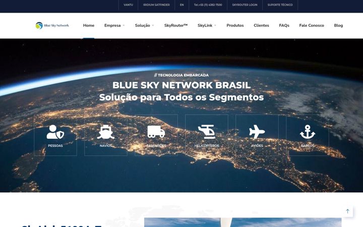 Screenshot di blueskynetwork.com.br
