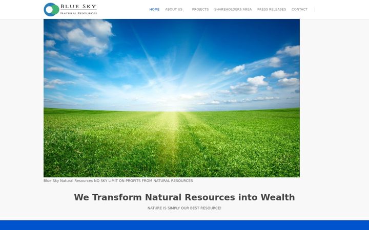 Screenshot of blueskynr.co.uk