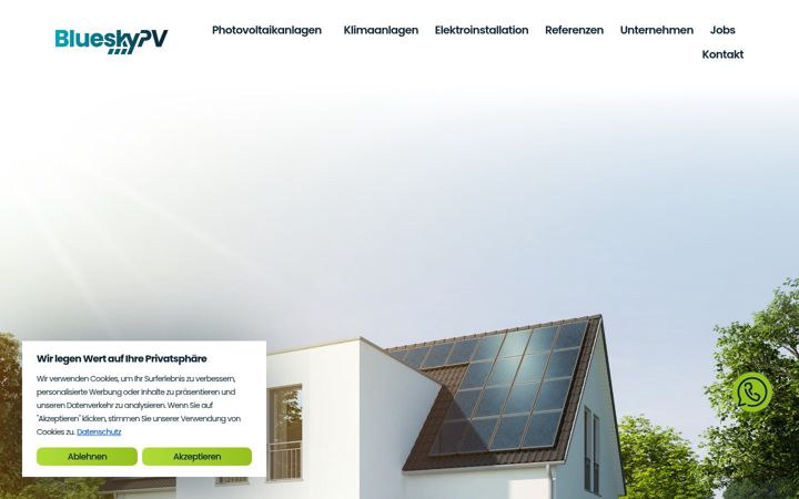 Screenshot of blueskypv.de