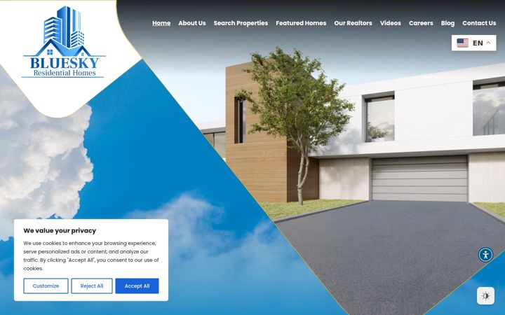 Screenshot di blueskyrh.com