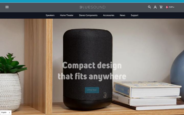 Screenshot of bluesound.com