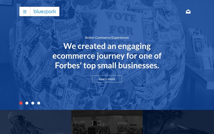 Screenshot of bluespark.com