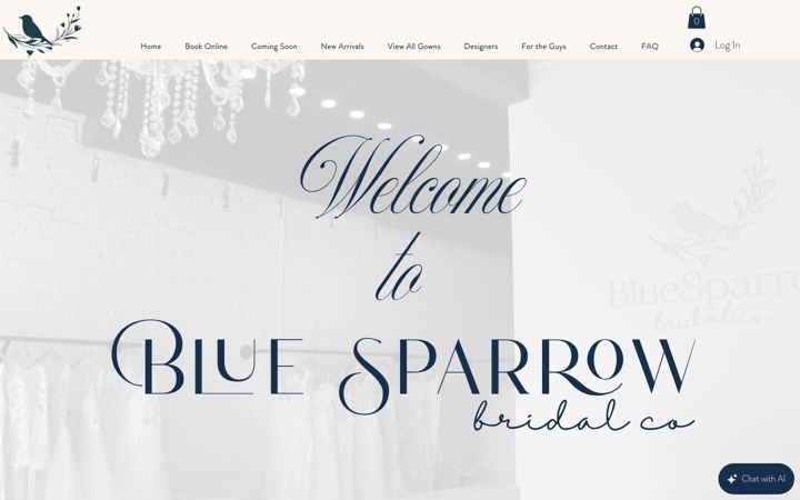 Screenshot ta' bluesparrowbridal.com