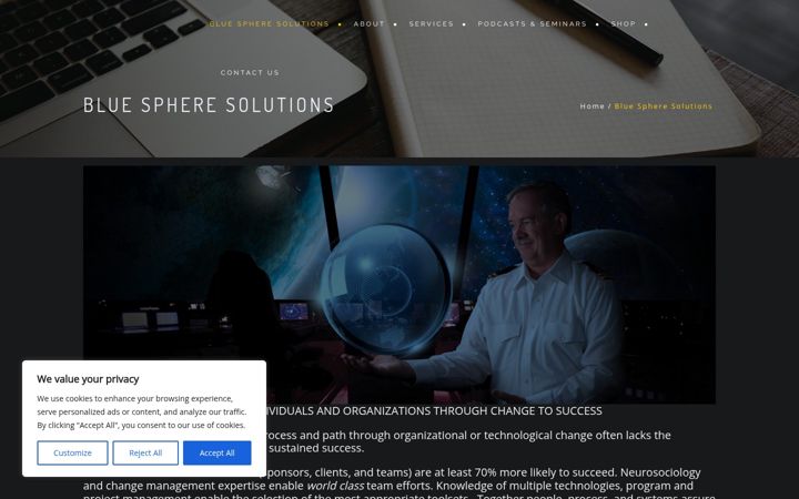 Screenshot of bluespheresoln.com