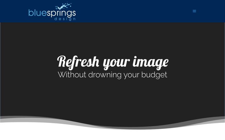 Screenshot of bluespringsdesign.com