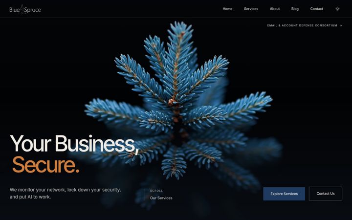 Screenshot of bluesprucetechnologies.com