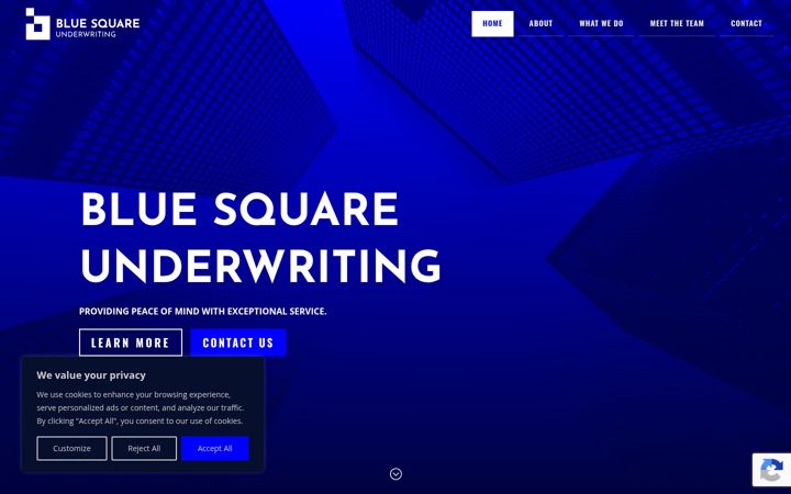 Screenshot von bluesquareunderwriting.ie