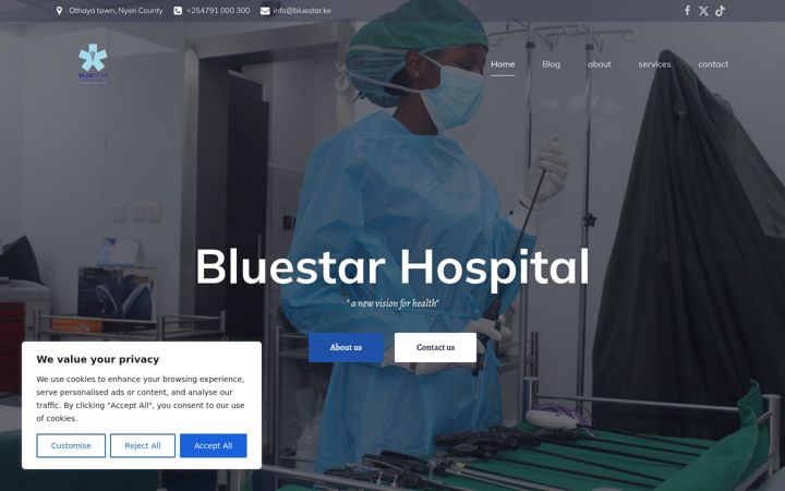 Screenshot of bluestar.ke