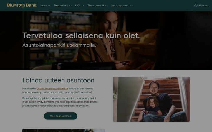 Screenshot of bluestep.fi