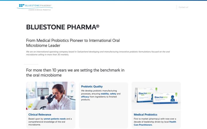 Screenshot of bluestone-pharma.com