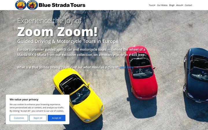Screenshot di bluestradatours.com