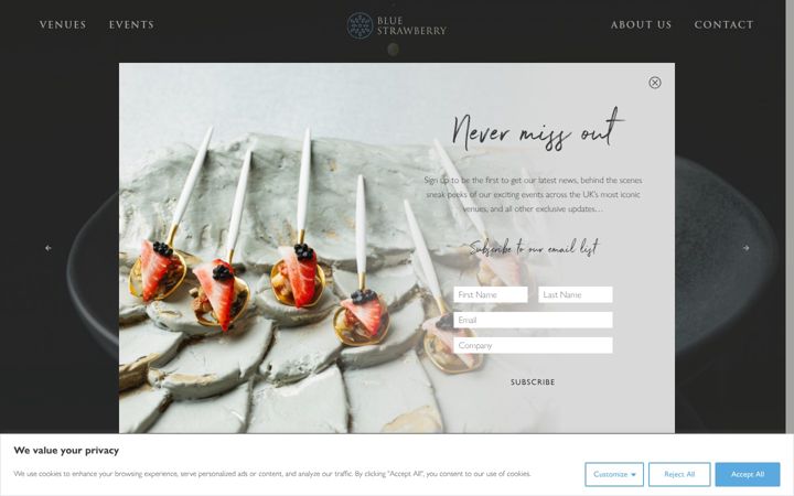 Screenshot of bluestrawberry.co.uk