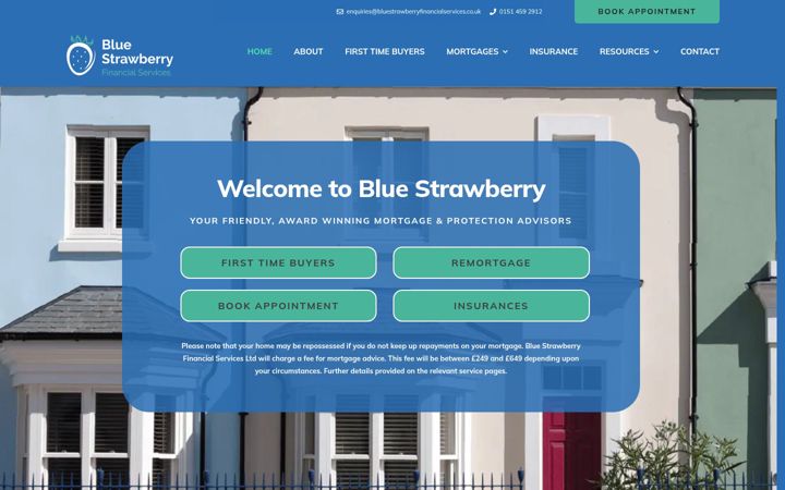 Screenshot di bluestrawberryfinancialservices.co.uk