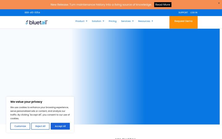 Screenshot of bluetail.aero