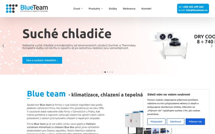 Zrzut ekranu blueteam.cz