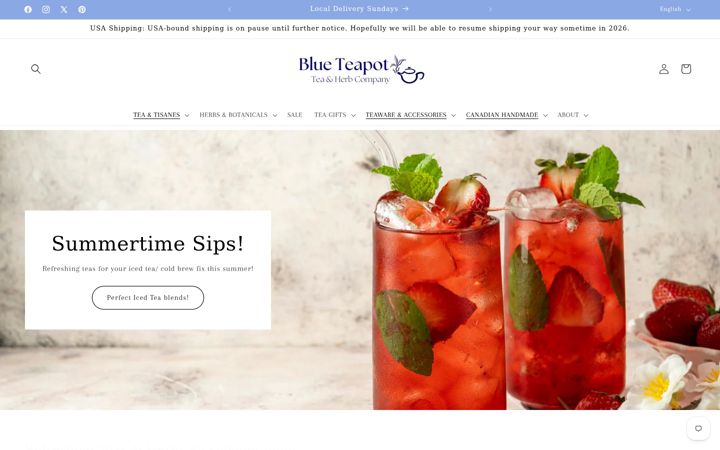 Screenshot of blueteapot.com