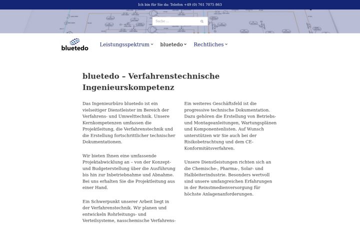 Captura de pantalla de bluetedo.de