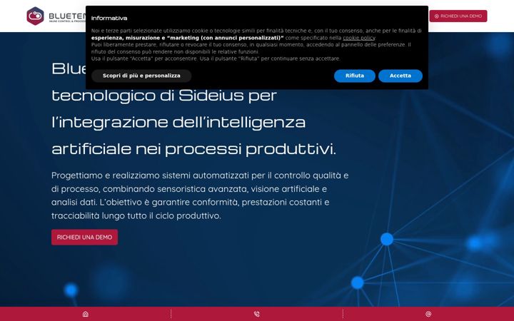 Screenshot του bluetensor.ai