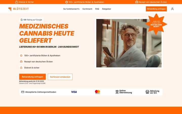 Screenshot του bluetezeit-staging.de