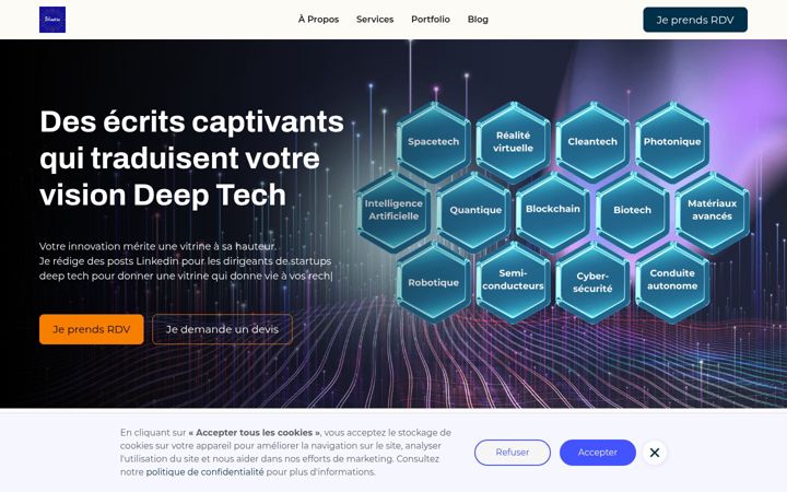 Captură de ecran a bluette.net