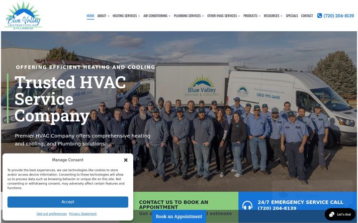 Képernyőkép: bluevalleyheatingcooling.com