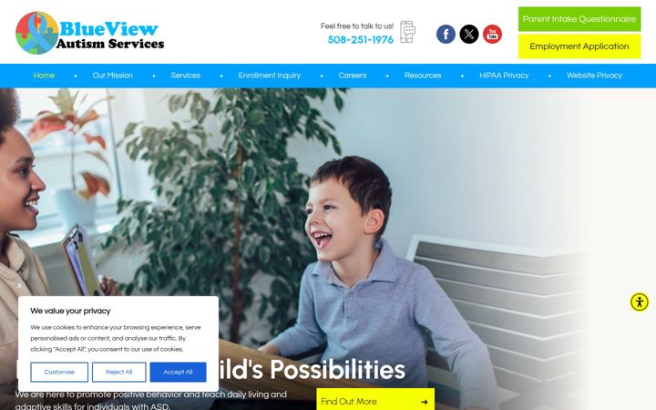 Zrzut ekranu blueviewautismservices.com