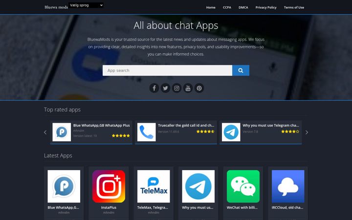 Screenshot of bluewamods.com