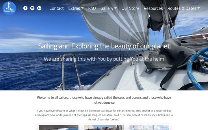 Screenshot of bluewatermiles.com