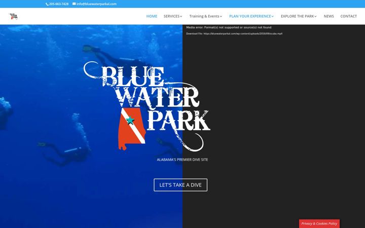 Screenshot of bluewaterparkal.com