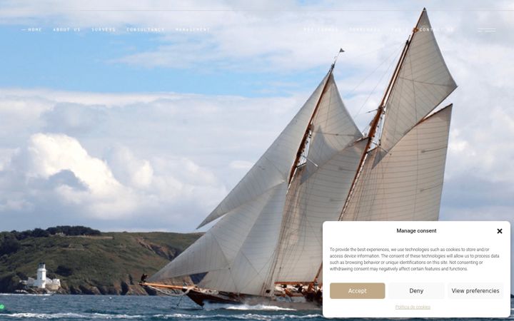 Snímek obrazovky bluewateryachtservices.es