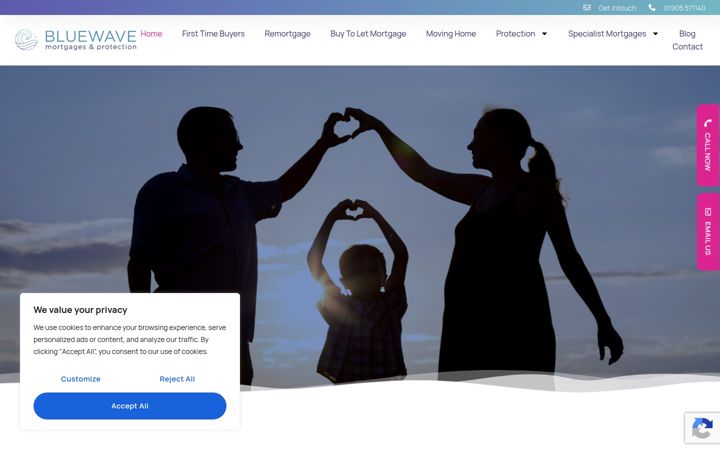 Screenshot of bluewavemortgages.co.uk