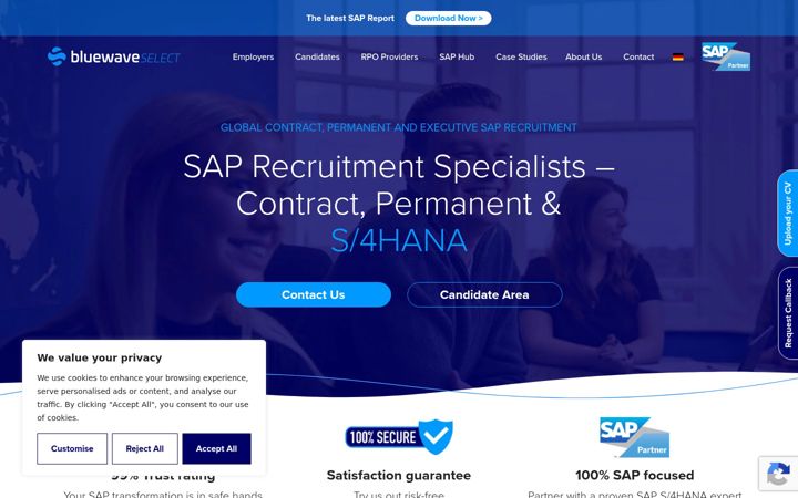 Screenshot of bluewaveselect.com