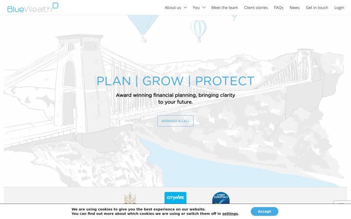 Screenshot of bluewealth.co.uk