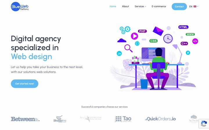 Screenshot of bluewebfactory.com