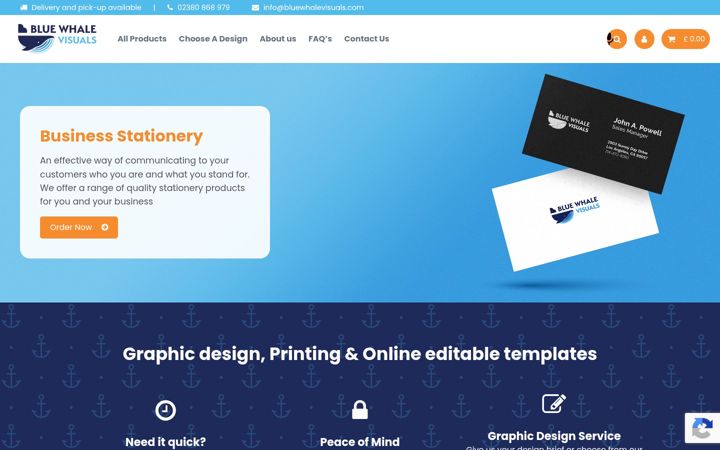 Screenshot του bluewhalevisuals.com