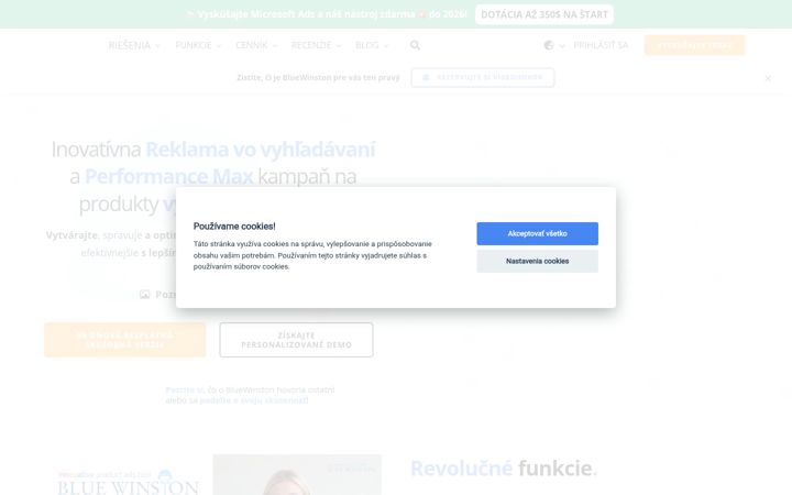 Screenshot of bluewinston.sk