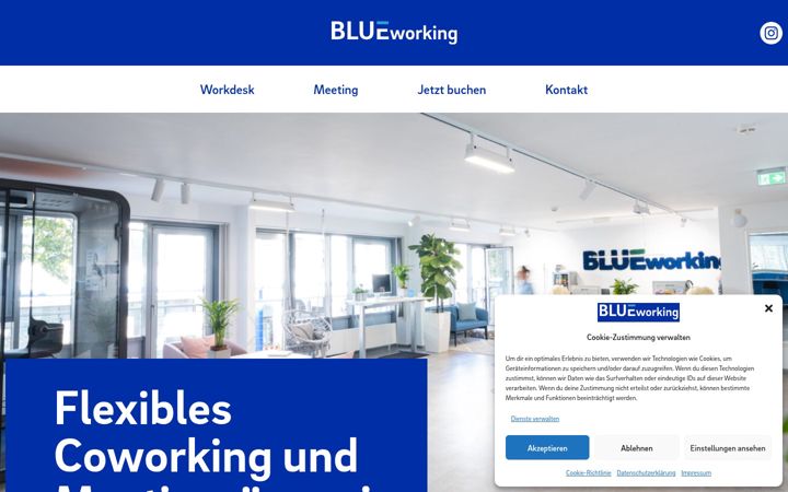 Captura de ecrã de blueworking.de
