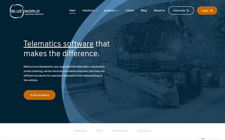Skjermbilde av blueworld-gmbh.de