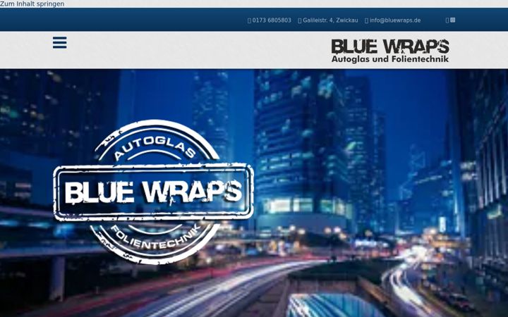 Screenshot of bluewraps.de