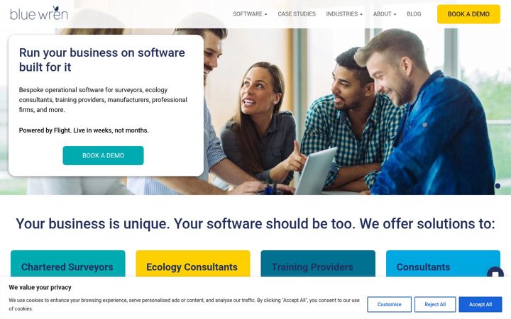 Screenshot of bluewren.co.uk