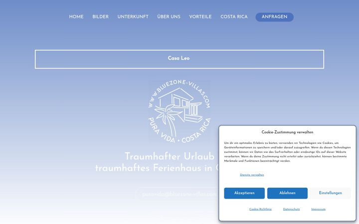 Screenshot of bluezone-villas.com