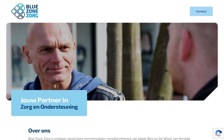 Screenshot of bluezonezorg.nl