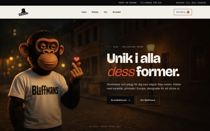Screenshot of bluffmans.se