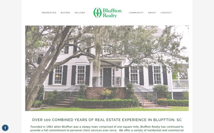 Snímek obrazovky blufftonrealtysc.com