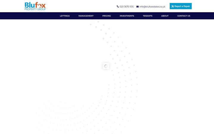 Screenshot of blufoxestates.co.uk
